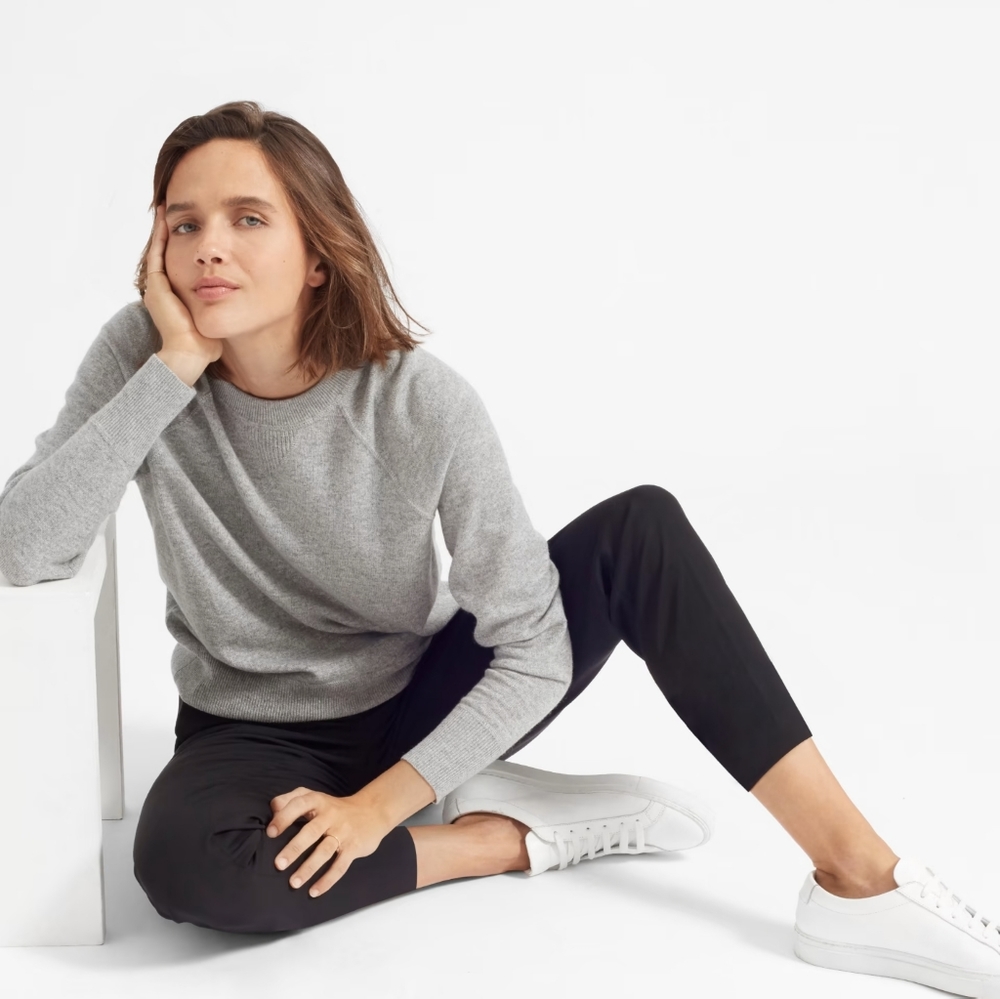 Everlane The Cashmere Sweatshirt Heathered Grey XXS - Picture 3 of 3